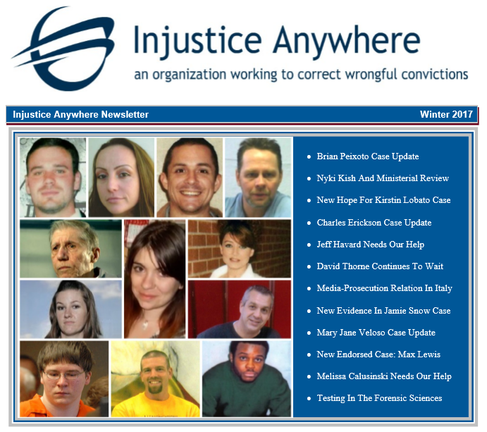 The 2017 Injustice Anywhere Newsletter is now online