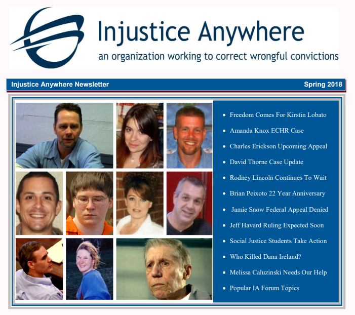 The 2018 Injustice Anywhere Spring Newsletter Is Now Online